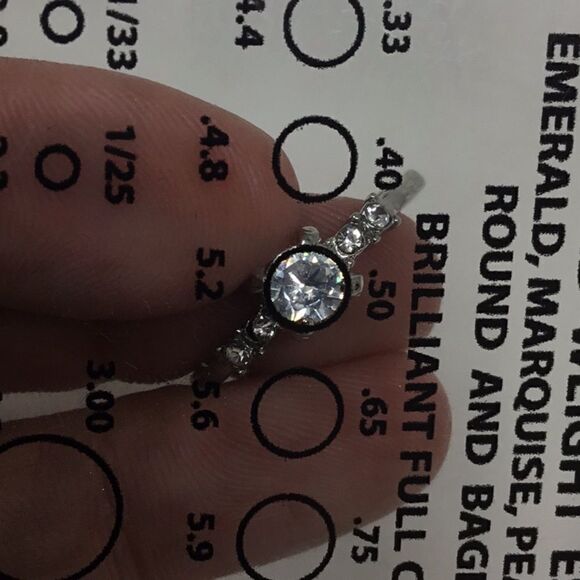 1/2 Carat Round Cut CZ 4-Prong Engagement Ring H15 - Picture 5 of 5